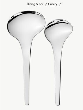 NEW Georg Jensen Bloom Serving Spoon Set of 2